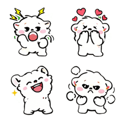 하얀 복슬 친구 그린 무드