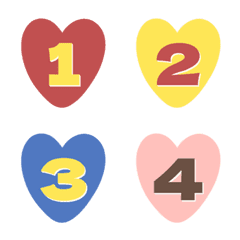 number cute heart1