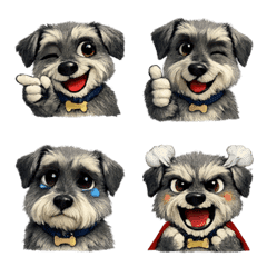 雪納瑞日常情緒貼圖