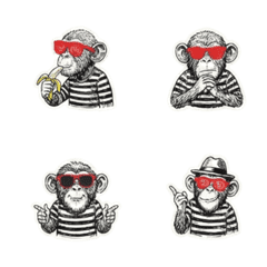 Striped Ape's Red Gaze