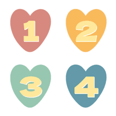 number cute heart2