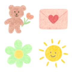 かわいいクレヨン絵文字♡03