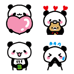 Cute and relaxed panda conveying emotion