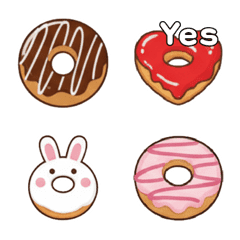 Very sweet donut emoji
