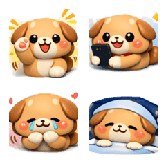 อิโมจิสุนัขกลมๆ แสนอ่อนโยน