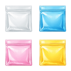 Tas Ritsleting Warna-warni 3D