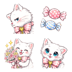 Always-useful white cat emoji