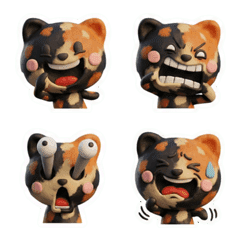 3D Tortoiseshell Cat 25