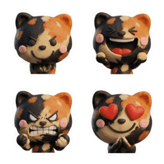 Moving 3D Tortoiseshell Cat 26