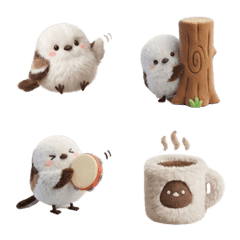 Cute Fluffy Bird Emojis