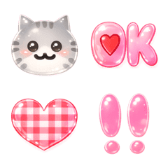 Glossy Glass CATS Emoji Collection