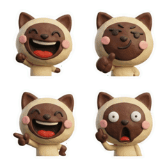 Moving 3D Tonkinese Cat 26