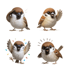 可愛い! スズメ 絵文字 1