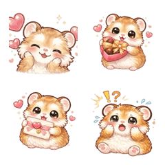 Fluffy Hamster Everyday Emojis