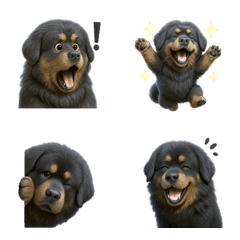 น่ารัก! อีโมจิ Tibetan Mastiff 1