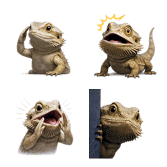 Lucu! Emoji Bearded Dragon 1