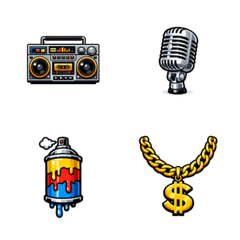 Street Hip-Hop Emoji Collection