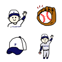 Youth baseball emoji set 3