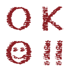 Handwritten crayon alphabet