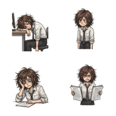 Dejected world-weary girl