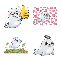 Little Sea Lion Reaction Stickers