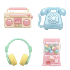 Japanese cute retro Emoji