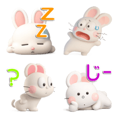 Ohausa again(White Rabbit emoji)3D