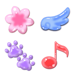 Lovely and cute glossy everyday emojis 2