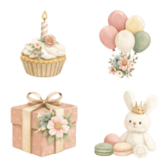Botanical Birthday Emojis