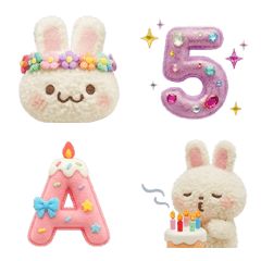 กระต่ายนุ่มฉลองตัวอักษรตกแต่ง DX