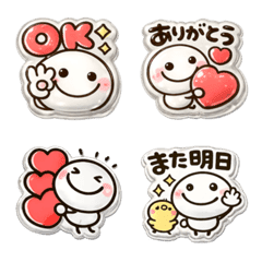 ぷっくりシール風♡ちびマロ絵文字