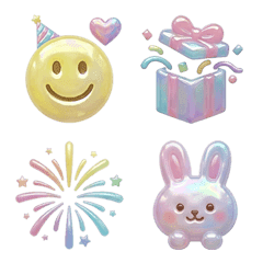 อีโมจิฉลองนุ่มเงาวาวสุดน่ารัก