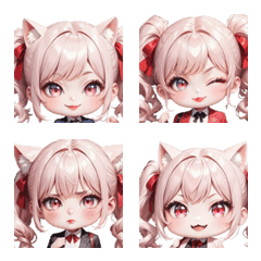 キャリアウーマン風スーツ猫の絵文字