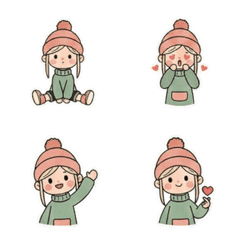 ニット帽女子：冬のあったか日常