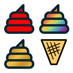 매일 쓰는 심플 컬러풀 똥 이모티콘