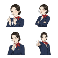 Flight attendant's reaction