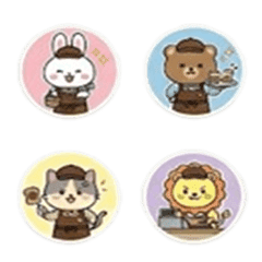 Marucho Friends Cafe Staff Smiling Set