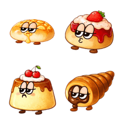 Yuru Kawaii Sweets & Bread Emojis