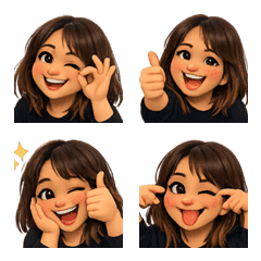 สติกเกอร์อารมณ์ประจำวันยิ้มสดใส