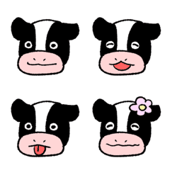 kawaii cow's faces emoji