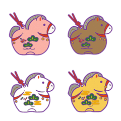 40色の午年マスコット（紫）