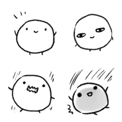 White and round EMOJI