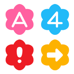 Colorful Pop Flower Alphabet