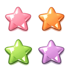 星ぷっくりキラキラシール風