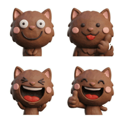 3D Brown Munchkin Cat 25