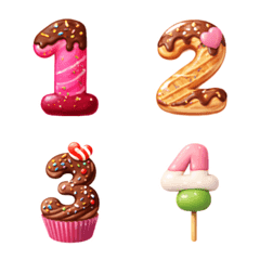 Emoji number colourful cute