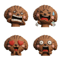 3D Brown Tabby Toy Poodle 25