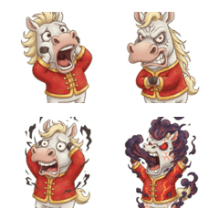 幸運満開！縁起の良い白馬