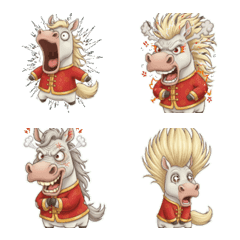 キュートなお祝い白馬登場！