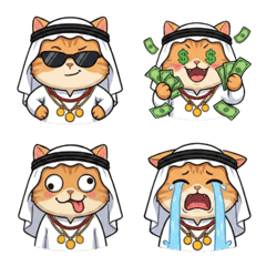 白いローブの猫のいたずらな表情